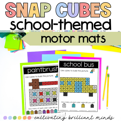 Back to School Snap Cube Mats | Fine Motor Skills | School Supplies