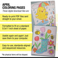 Load image into Gallery viewer, Free Printable April Coloring Pages Pack 2

