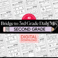 Load image into Gallery viewer, Printable Bridge To Third Grade Daily Mix Digital Summer Workbook
