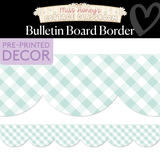 Morning Light Gingham Bulletin Board Border | Miss Honey's Cottage Classroom