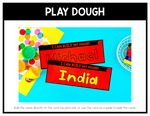 Editable Name Practice Fine Motor Name Activities Play Dough Name Mats Playdoh for Preschool & Kindergarten