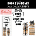 Load image into Gallery viewer, Printable Black and White Classroom Door Decorations | Books and Bows

