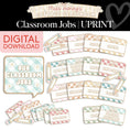 Load image into Gallery viewer, Printable Calming Editable Classroom Jobs Bulletin Board Set | Miss Honey's Cottage Classroom
