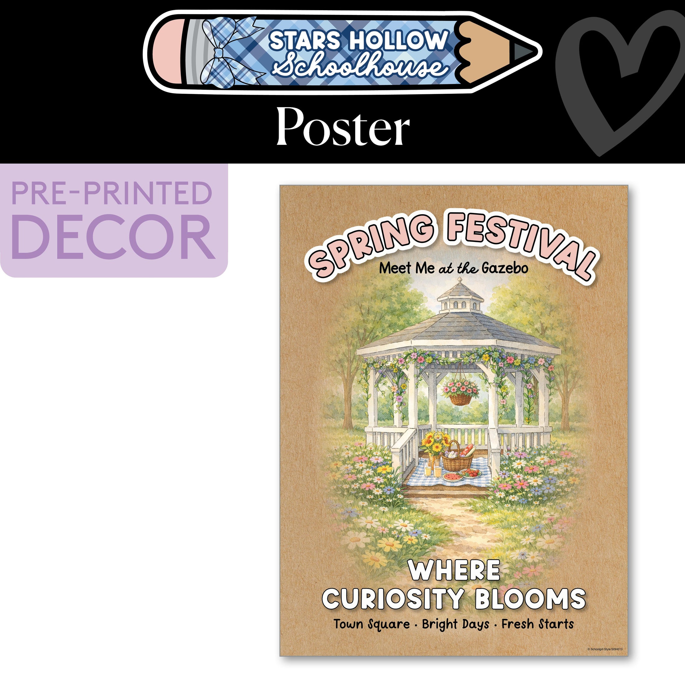 Spring Festival Poster | Stars Hollow Schoolhouse