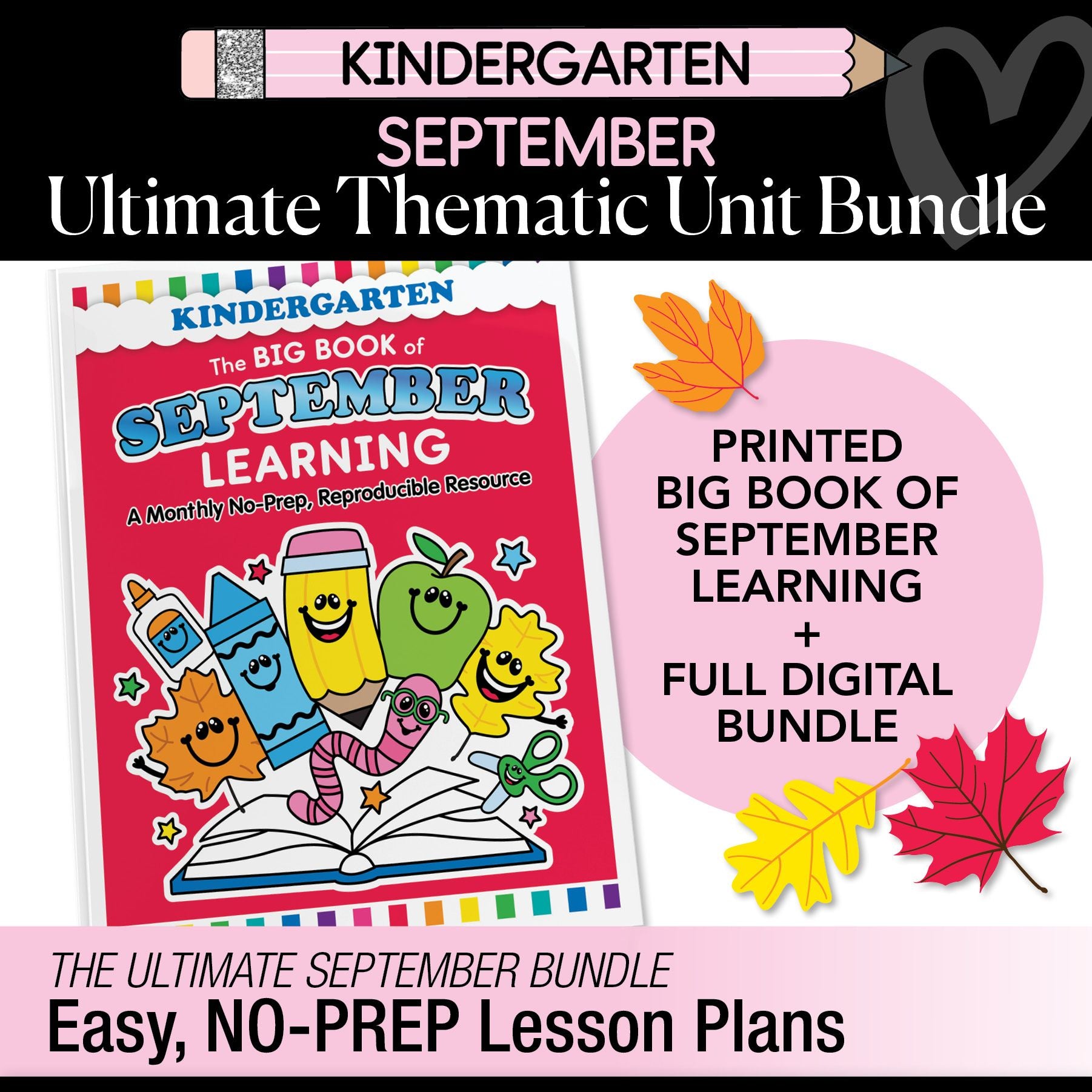 Big Book of September Kindergarten Thematic Unit Bundle