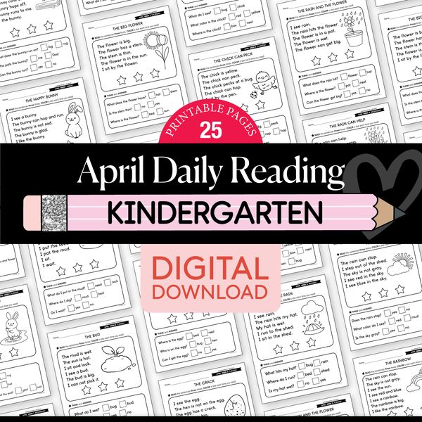 Printable Kindergarten April Daily Reading