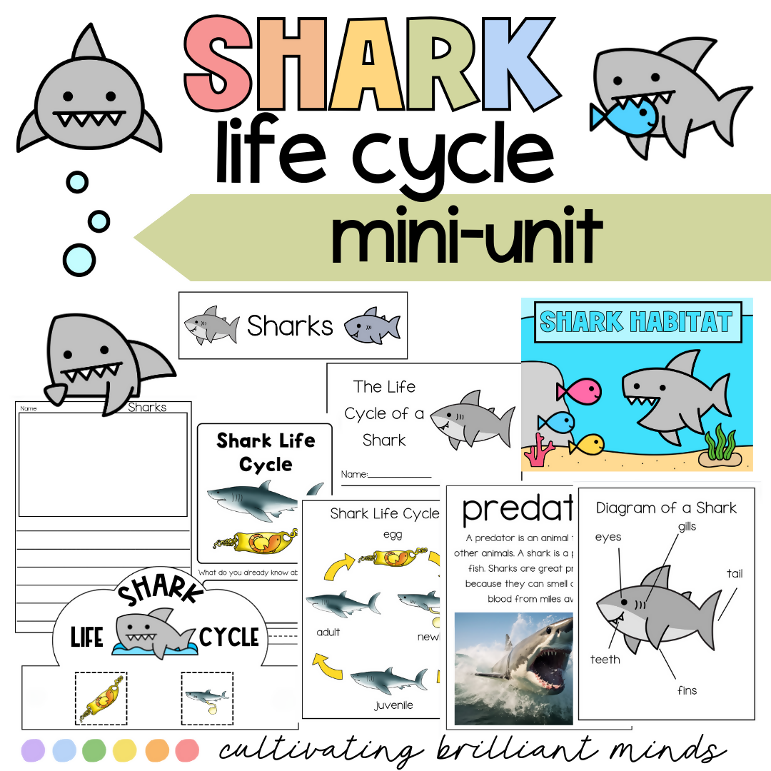 Shark Science & ELA Research Project | Nonfiction Unit | Life Cycle ...