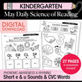 Load image into Gallery viewer, Printable Kindergarten May Daily Science of Reading

