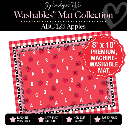ABC 123 and Apples Classroom Mat by Schoolgirl Style
