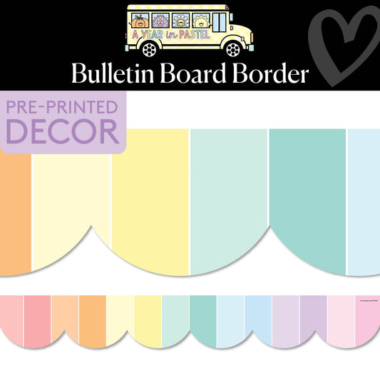 Sugar Stripes Bulletin Board Border | A Year In Pastel