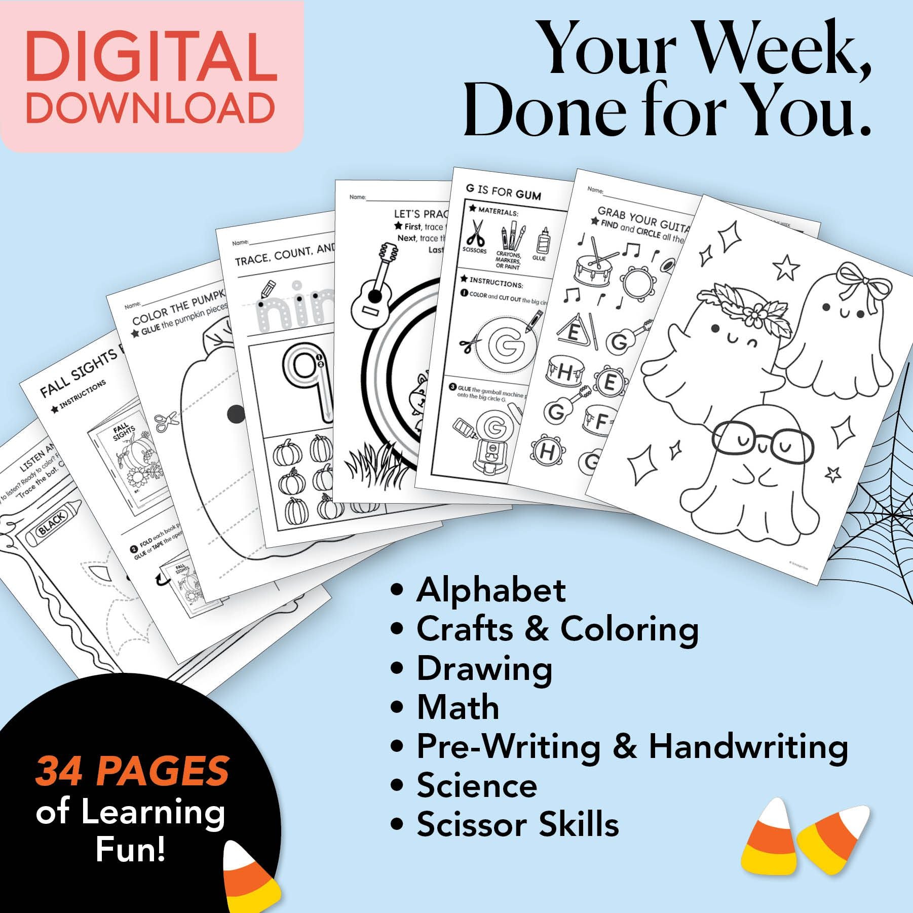 Printable Preschool October Week 3 Resources
