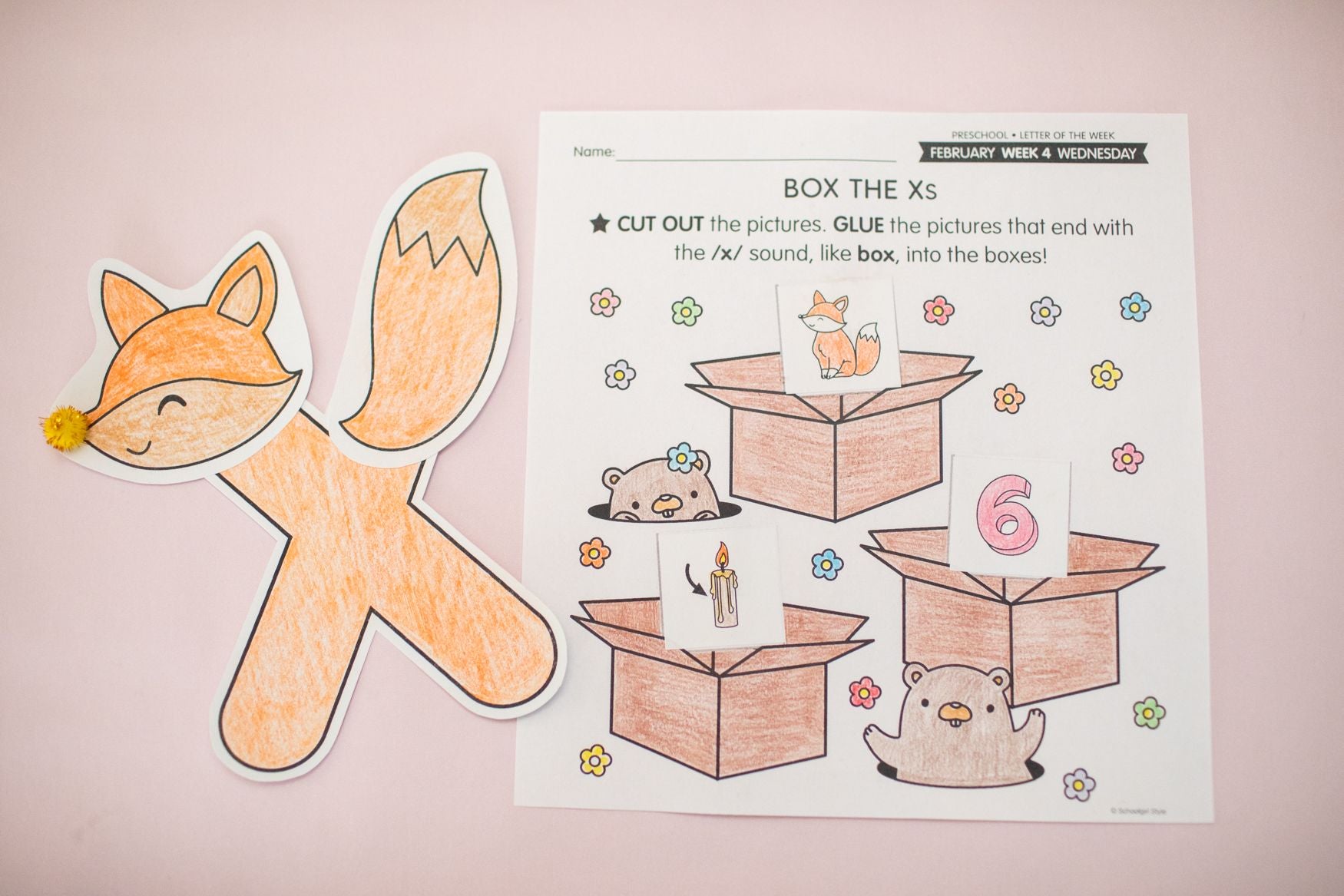 Printable Preschool February Letter of the Week (U-X)
