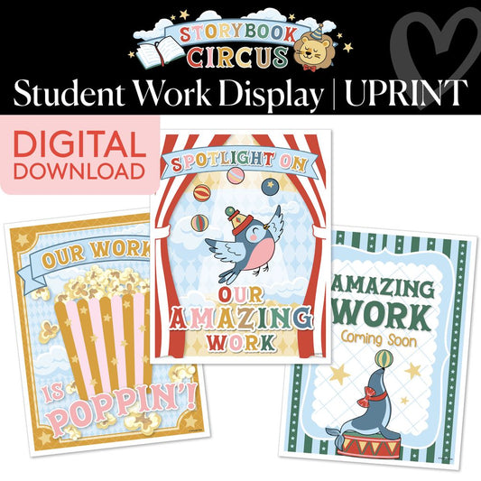 Printable Vintage Student Work Display | Storybook Circus