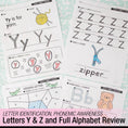 Load image into Gallery viewer, Printable Kindergarten March Daily Alphabet (Y, Z, & Full Alphabet Review)
