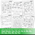 Load image into Gallery viewer, Printable First Grade October Daily Sight Words Worksheets
