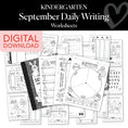 Load image into Gallery viewer, Kindergarten September Writing Worksheets
