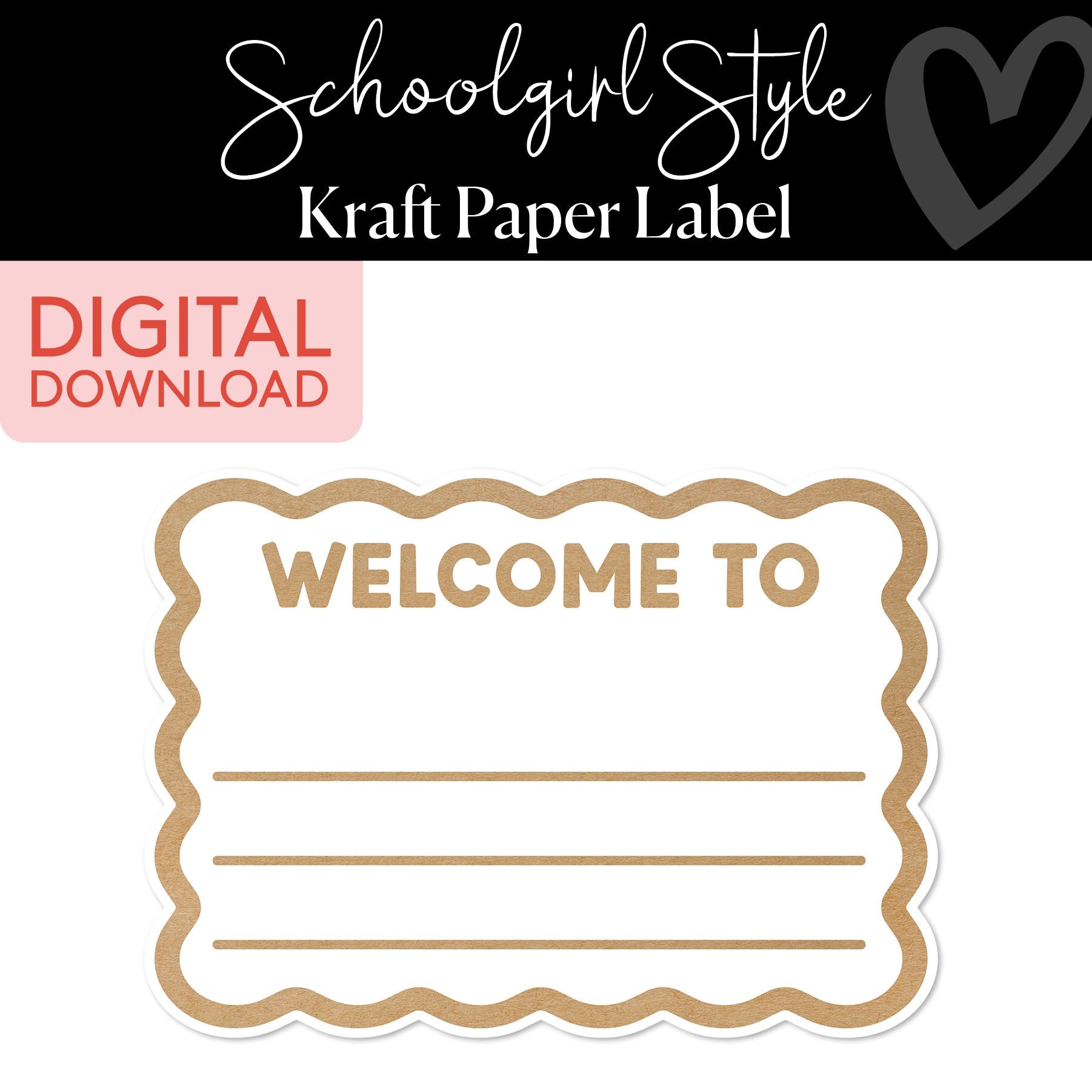 Printable Kraft Paper Label | A Year In Pastel