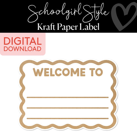 Printable Kraft Paper Label | A Year In Pastel