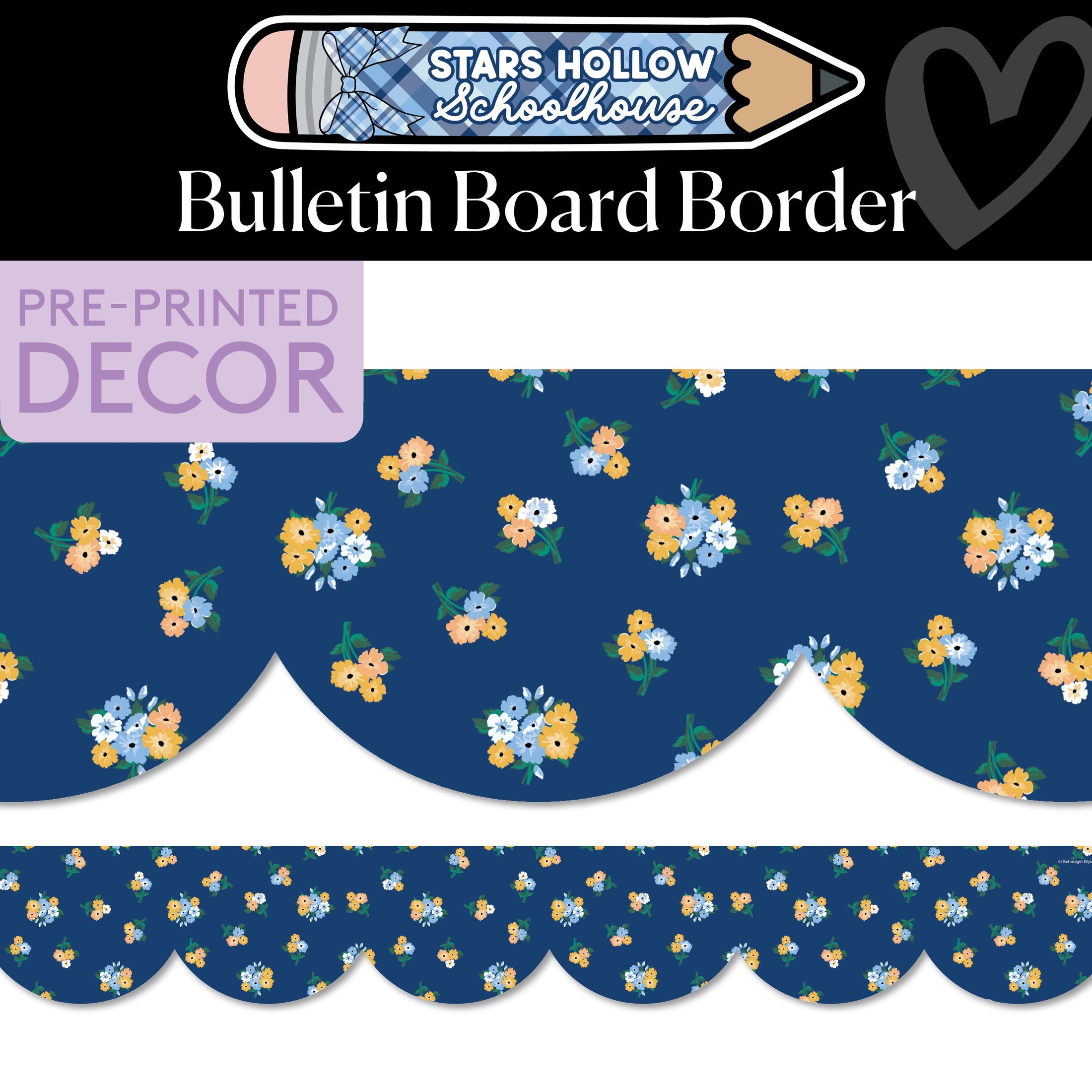 Stars Hollow Floral Bulletin Board Border | Stars Hollow Schoolhouse