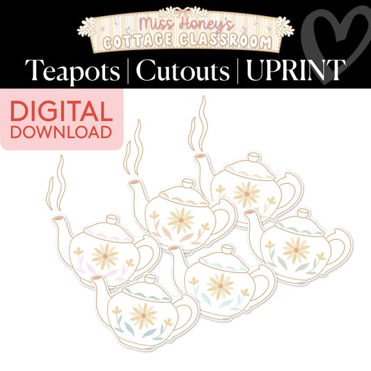 Printable Teapot Cutouts | Miss Honey's Cottage Classroom