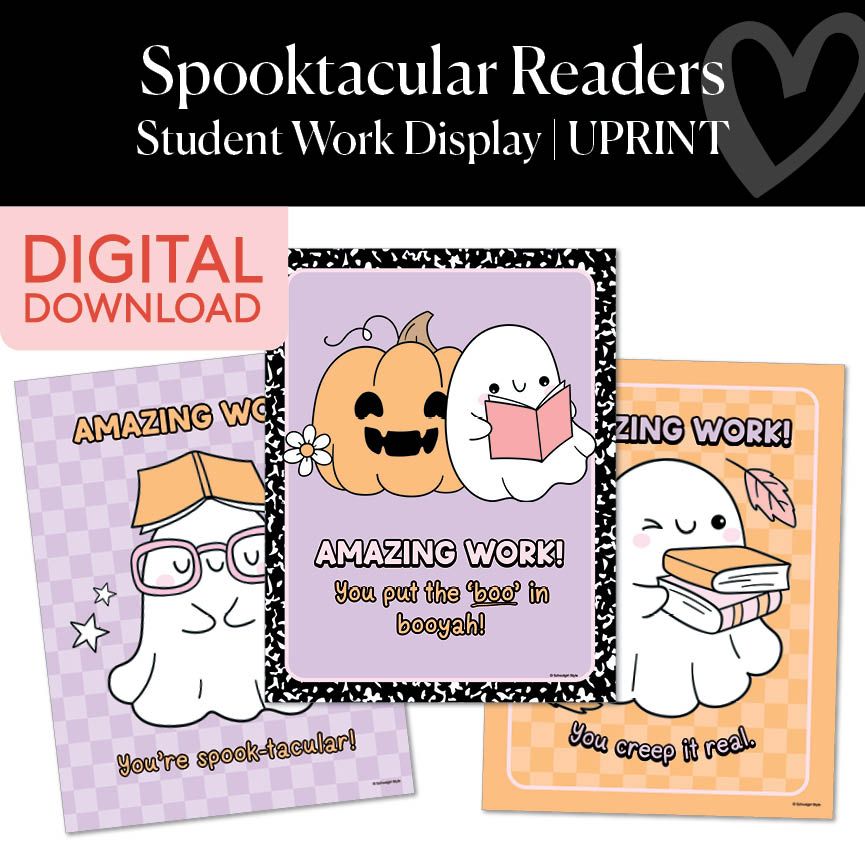 Printable Halloween Student Work Display | Spooktacular Readers