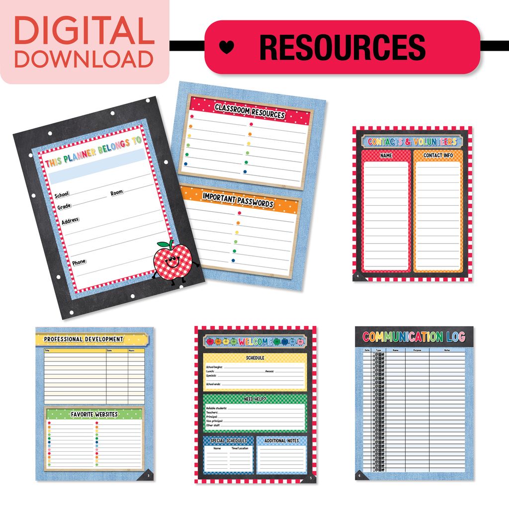 Printable Teacher Planner | 90s Teacher