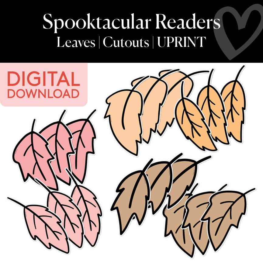 Leaves | Printable Halloween Cutouts | Spooktacular Readers