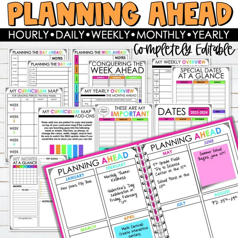 Ultimate Editable Teacher Binder | Teacher Planner 2024-2025