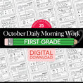 Load image into Gallery viewer, Printable First Grade October Daily Morning Work

