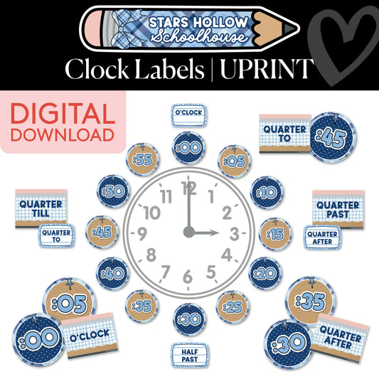 Printable Cozy Clock Labels | School in Stars Hollow