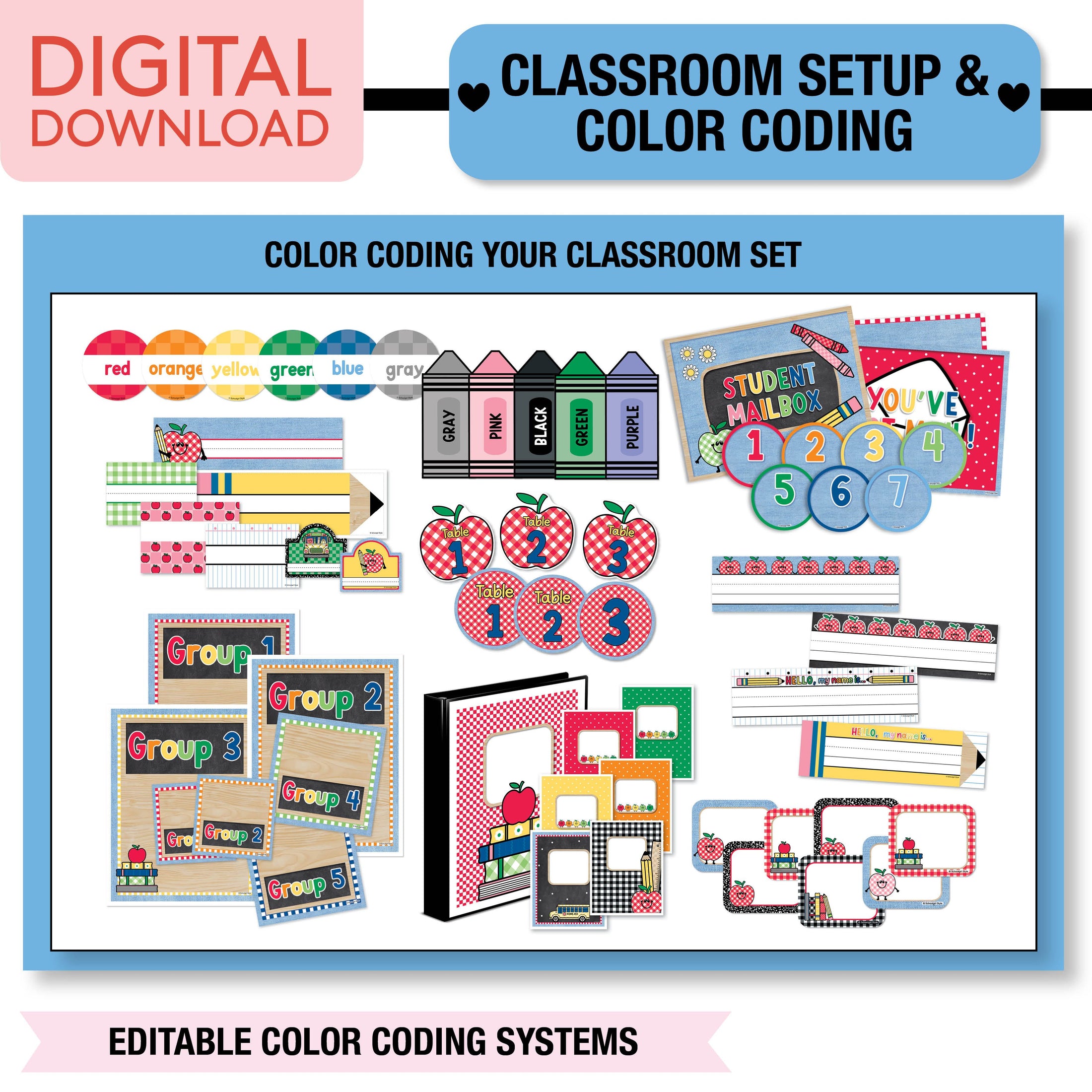Printable Ultimate Classroom Management and Organization Bundle | 90s Teacher