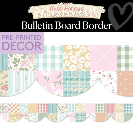 Hand Stitched With Love Bulletin Board Border | Miss Honey's Cottage Classroom