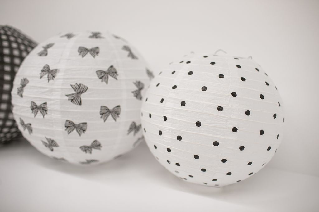 Black and White Lantern 3 Pack | Simply Sweet