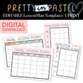 Load image into Gallery viewer, Printable Pastel Editable Lesson Plan Templates | Pretty in Pastel
