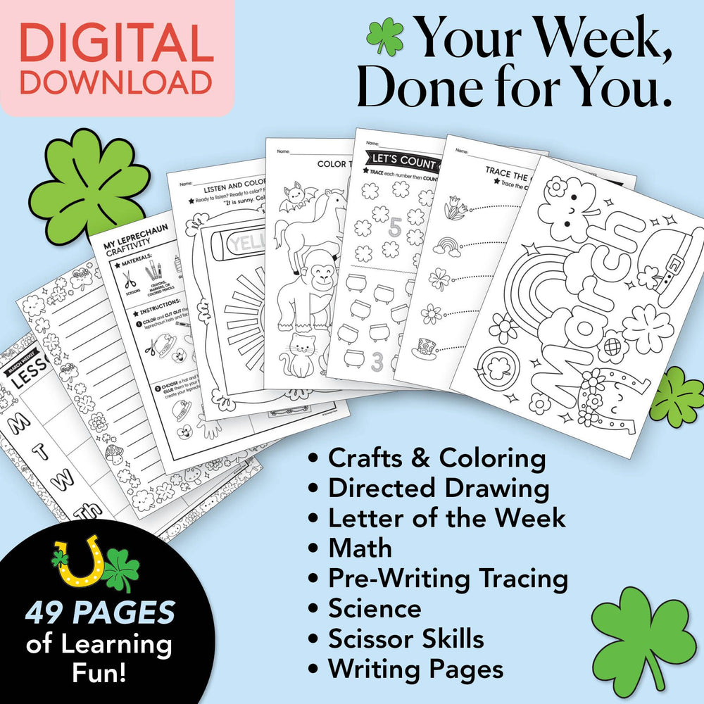 Printable Preschool March Week 1 Resources