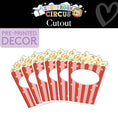 Load image into Gallery viewer, Popcorn Box Cutouts | Storybook Circus
