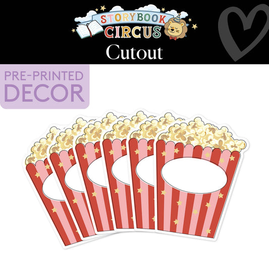 Popcorn Box Cutouts | Storybook Circus