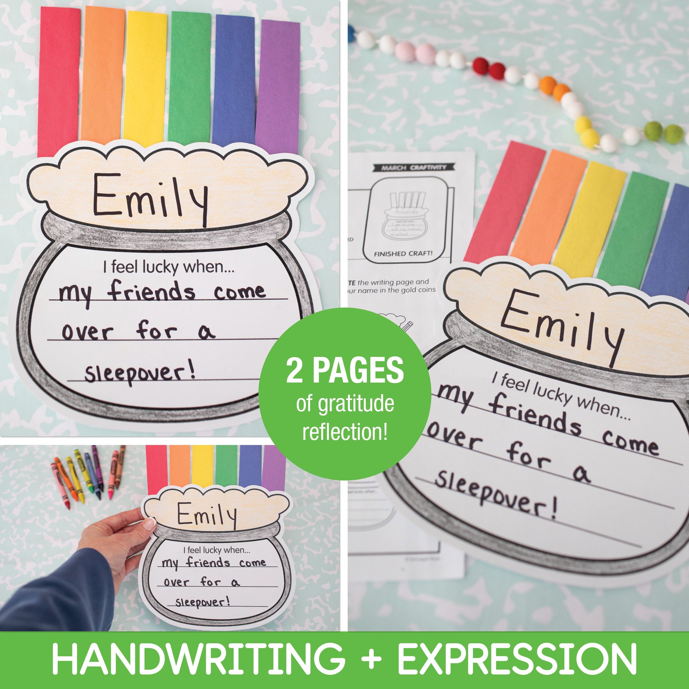 Printable March I Feel Lucky Writing Craftivity