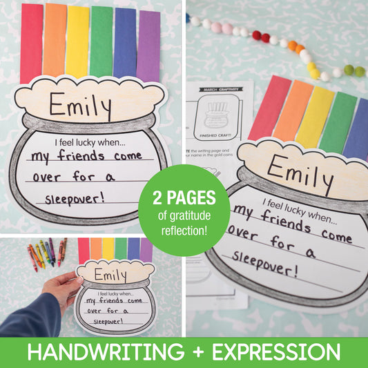 Printable March I Feel Lucky Writing Craftivity