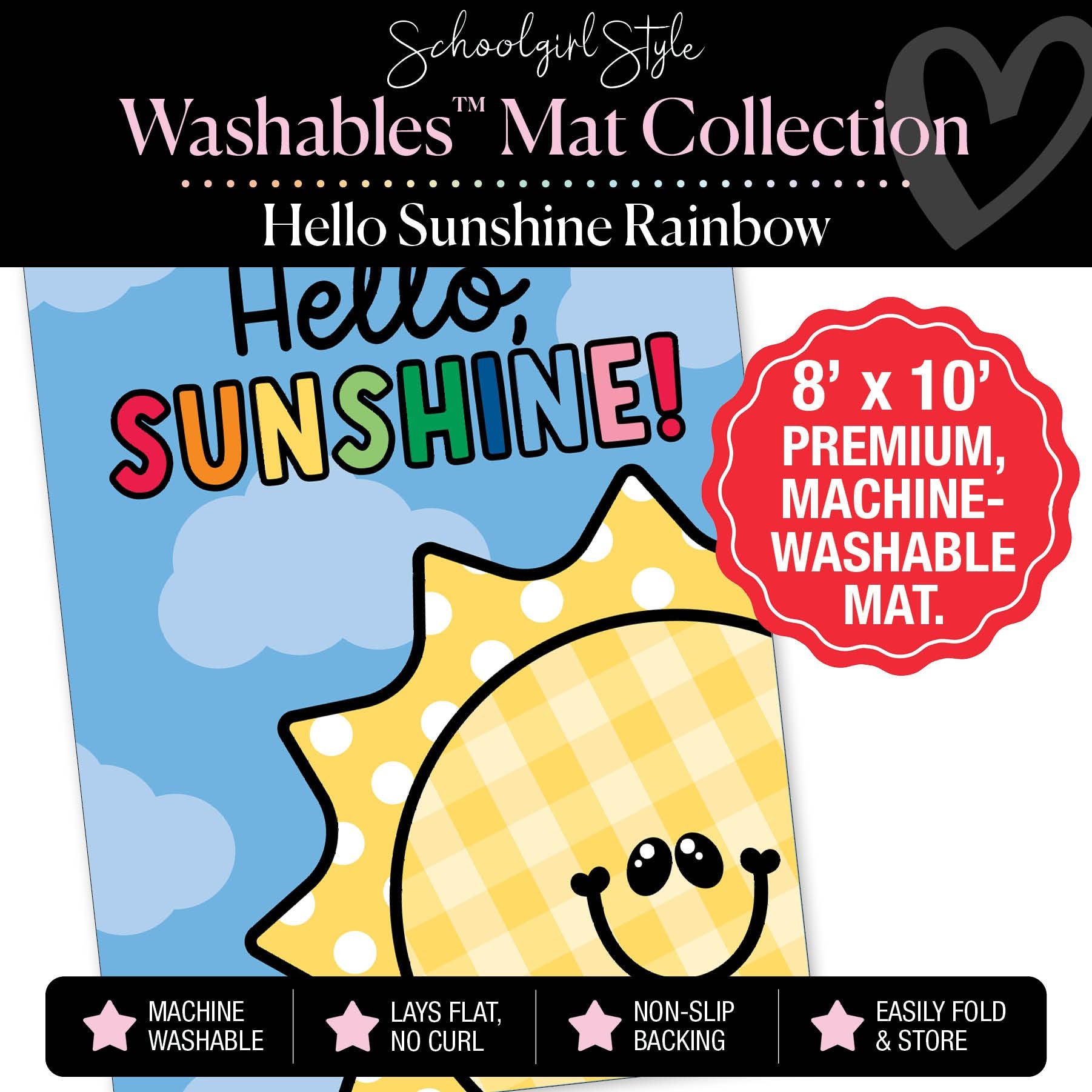 Hello Sunshine Rainbow Classroom Mat by Schoolgirl Style