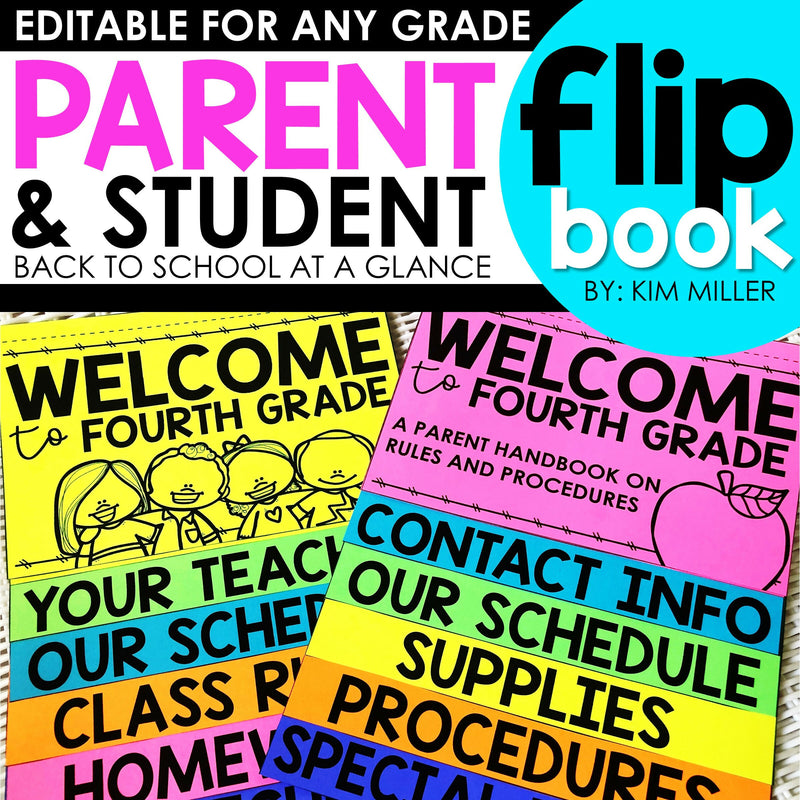 Back to School EDITABLE Letter Flipbook | Meet the Teacher Template | Open House
