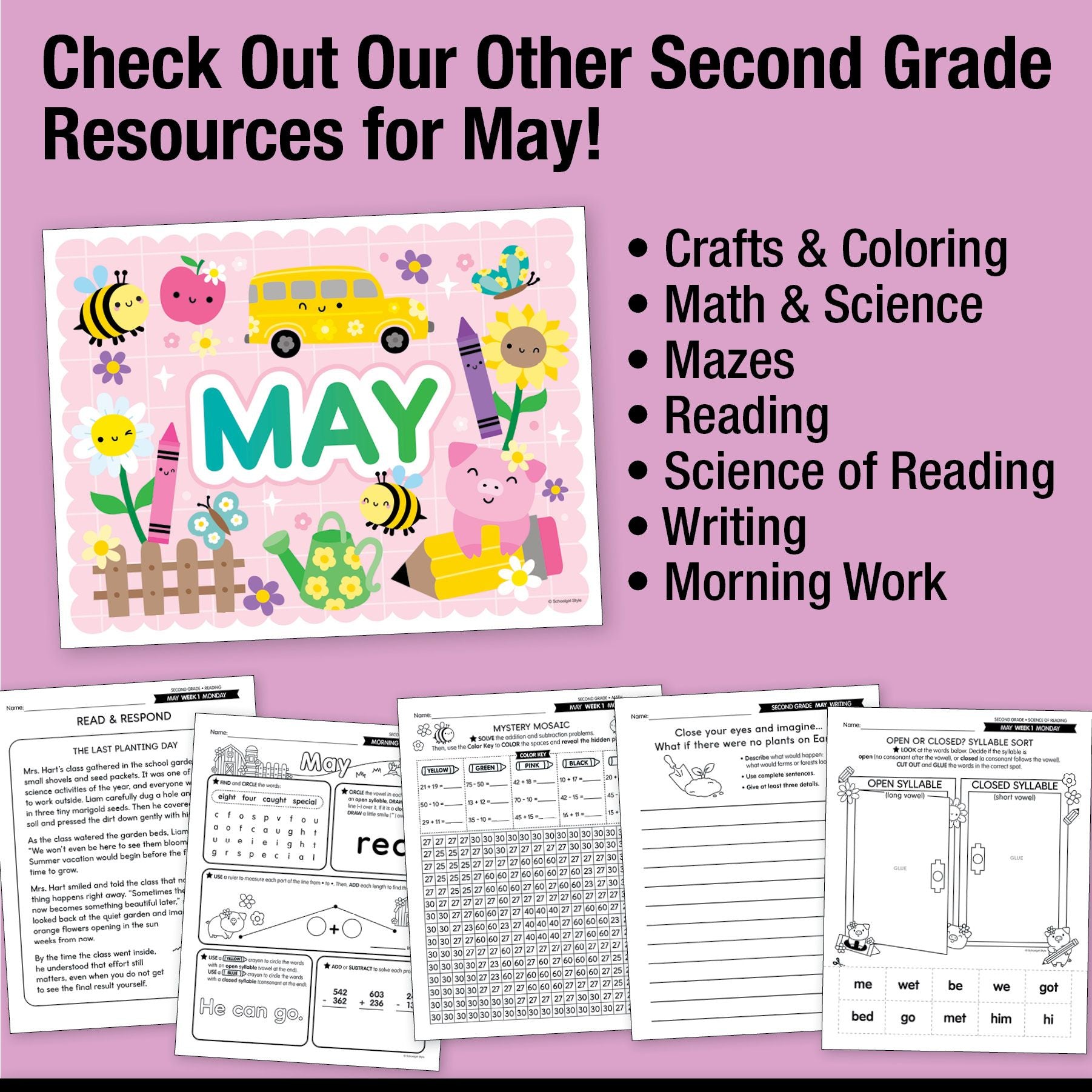 Printable May The Book Of Mom Writing Craftivity