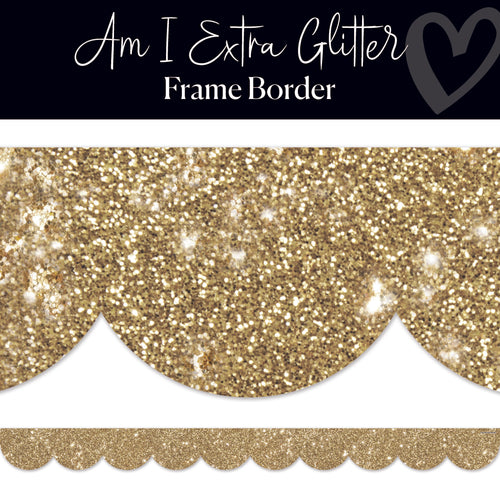 Gold Glitter Classroom Border