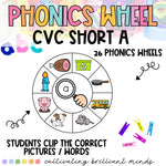 Phonics Wheel Game | CVC Short A | Phonics Activities | Science of Reading