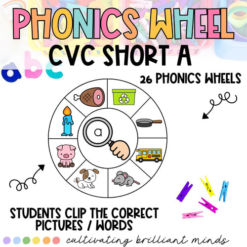 Phonics Wheel Game | CVC Short A | Phonics Activities | Science of Reading