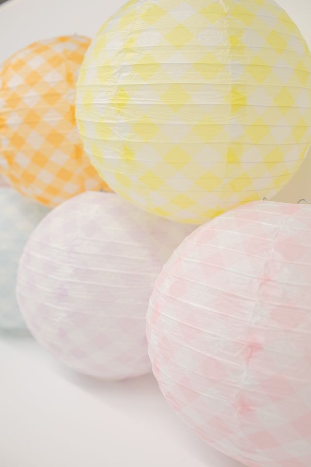 Pastel Gingham Lantern 3 Pack | A Year In Pastel