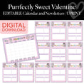 Load image into Gallery viewer, Printable Valentines Editable Calendars and Newsletters | Purrfectly Sweet Valentine
