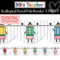 Load image into Gallery viewer, Printable Retro Pencil Pals Border | 90s Teacher
