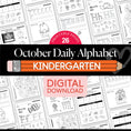 Load image into Gallery viewer, Printable Kindergarten October Daily Alphabet
