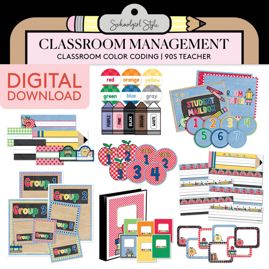 Printable Color Coding Your Classroom System | 90s Teacher
